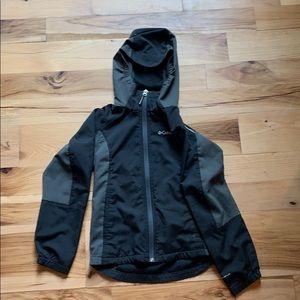 Columbia - Size S Boys Black Zip Windbreaker